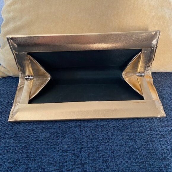 Vintage 70s Disco Shiny GOLD Glitter Sequin Clutch Purse Handbag - Picture 7 of 12